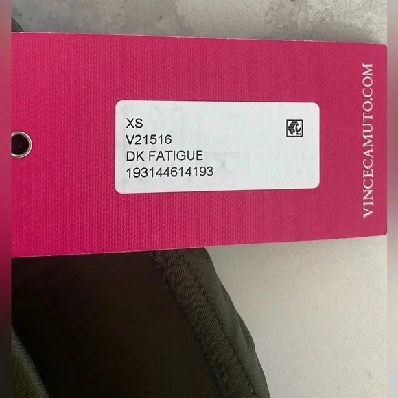 Vince Camuto Draped Bandeau Tankini Top Strapless Halter Vacay Dark Green XS - Picture 8 of 9